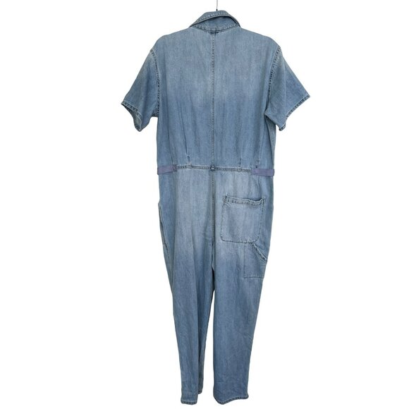 Pistola Denim Jumpsuit Grover Short Sleeve Jean One Piece Size Large NWT - Picture 8 of 9
